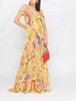 Thumbnail for your product : Etro Cold-Shoulder Ikat-Print Maxi Dress