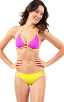 Thumbnail for your product : Voda Swim Magenta Envy Push Up Strappy String Bikini Top