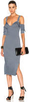 Thumbnail for your product : Victoria Beckham Bicolor Rib High Slit Dress