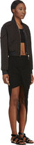 Thumbnail for your product : Helmut Lang Black Asymmetric Jersey Wrap Kinetic Skirt