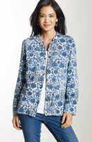 Thumbnail for your product : J. Jill Textured cotton print jacket
