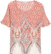 Thumbnail for your product : Mes Demoiselles Printed Silk Top