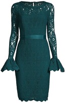 Thumbnail for your product : Shani Lace Bell-Sleeve Sheath Dress