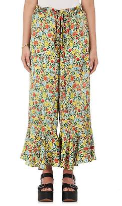 BY. Bonnie Young BY. BONNIE YOUNG WOMEN'S FLORAL SILK RUFFLE PANTS