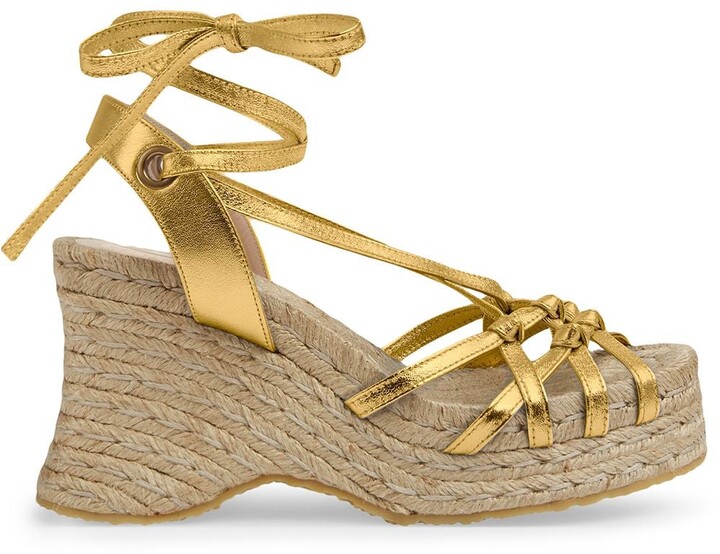 gucci gold platform shoes