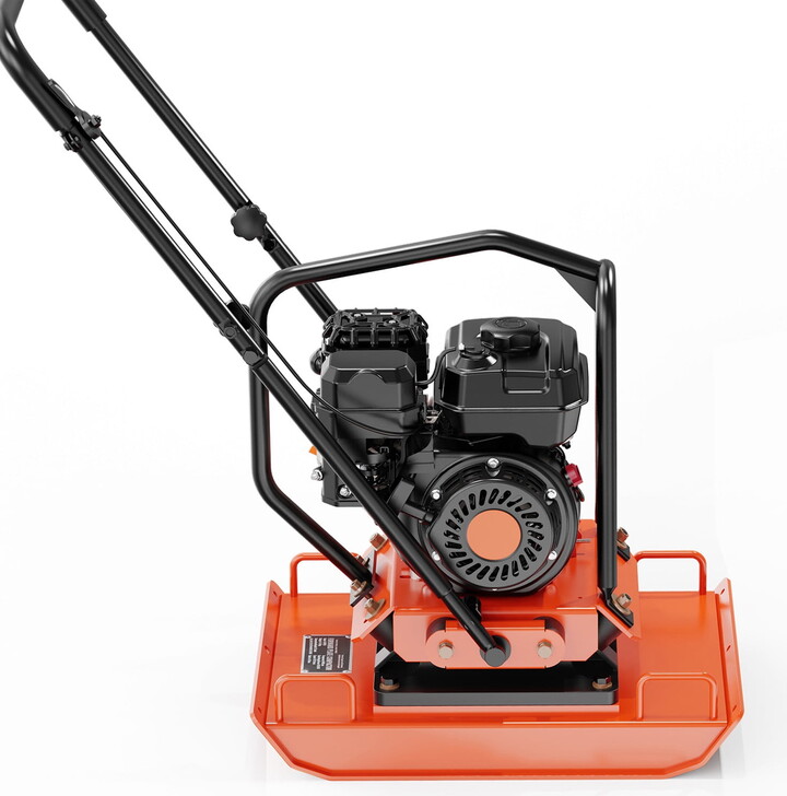 KFFKFF Ground Tamper, 7.0 HP Gasoline Motor, 4451.22 lbf Compaction Vibrational Force, 432 in² Tamper Plate, 3600 RPM Power, Soil, Gravel, Asphalt, Foundation Compactor Rammer, EPA Approved