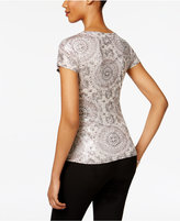 Thumbnail for your product : MSK Printed Metallic Side-Tie Top