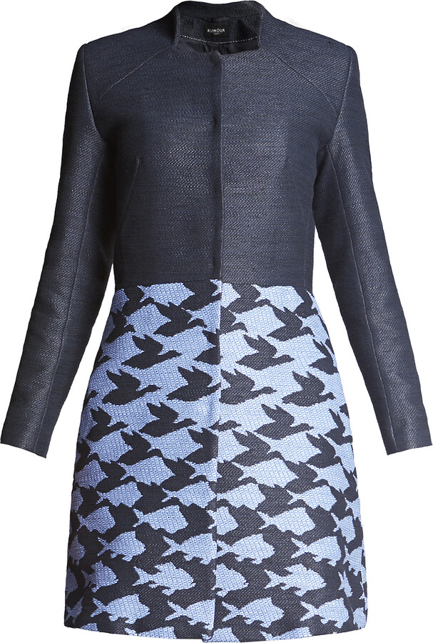 Rumour London Blue Sea & Sky Fitted Mid-Weight Jacket