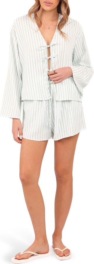 Petal & Pup Flynn Tie Front Top & Drawstring Shorts Set