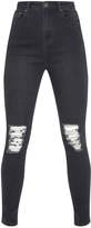 Thumbnail for your product : PrettyLittleThing Grey Knee Rip 5 Pocket Skinny Jean