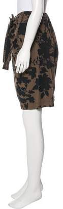 Hache Printed Knee-Length Skirt Brown Printed Knee-Length Skirt