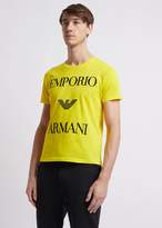 Thumbnail for your product : Emporio Armani Lightweight Cotton Jersey T-Shirt With Logo