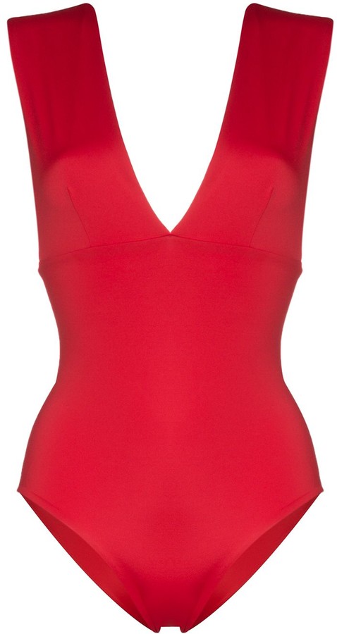 red bandage swimsuit