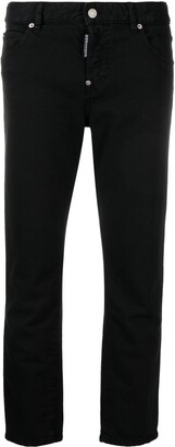 DSQUARED2 Black Bull cropped jeans