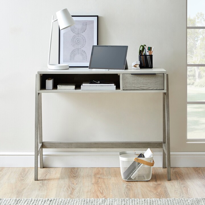Dunelm Rogan Concrete Effect Desk Grey ShopStyle