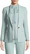 Thumbnail for your product : Escada One-Button Narrow-Lapel Crepe Jacket
