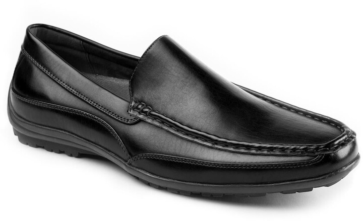 New w/defects Men's Soft Stags Casual/Dress Loafers Black UPTOWN U69 