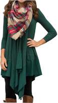 Thumbnail for your product : Canis Women's Scoop-Neck Solid Long-Sleeve High-Low Straight Dress