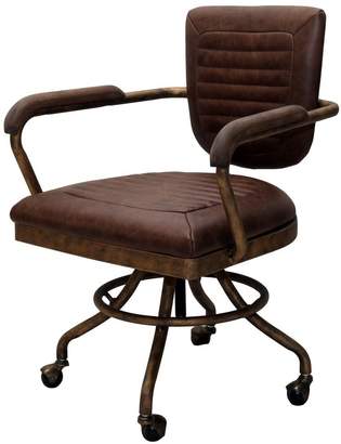 Leather And Bronze Office Chair
