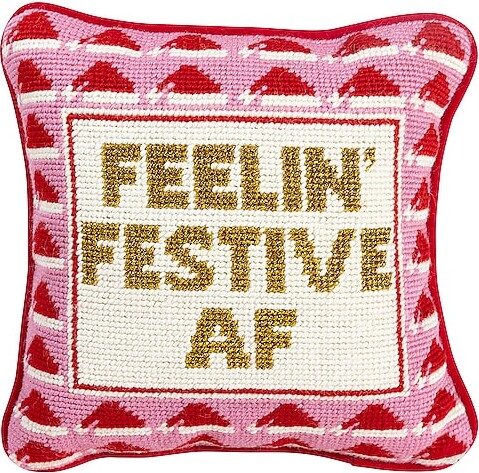 Furbish Studio - Expensive Needlepoint Pillow
