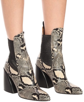 Chloé Wave snake-effect ankle boots