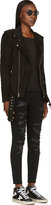 Thumbnail for your product : Current/Elliott Black Tattered The Stiletto Skinny Jeans