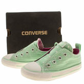 Thumbnail for your product : Converse light green all star simple slip girls toddler