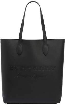 Burberry Logo Leather Tote Bag