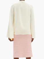 Thumbnail for your product : Giambattista Valli Pussybow Pintucked Crepe Blouse - Ivory