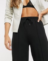 Thumbnail for your product : Object tie waist seam detail trouser in black