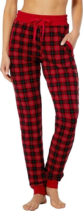 Women's Plaid Flannel Jogger Pants - Stars Above™ Red Tartan Lurex Xl :  Target