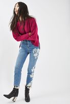 Thumbnail for your product : Topshop Pointelle rib crew neck jumper
