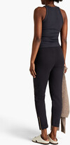 Thumbnail for your product : Monrow Cropped French cotton-terry track pants