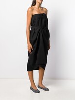 Thumbnail for your product : Maison Margiela Strapless Draped Midi Dress