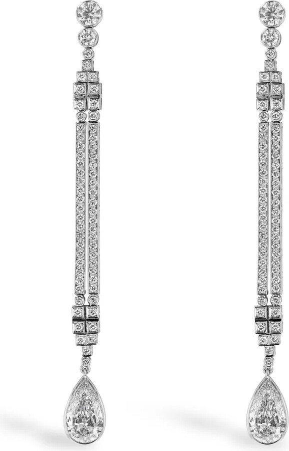 Pragnell Vintage 19111940 platinum Masterpiece diamond drop earrings