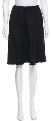 Lanvin Wool-Alpaca Knee-Length Skirt Black Wool-Alpaca Knee-Length Skirt