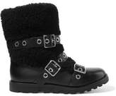 Marc By Marc Jacobs Eyelet-Embellished Leather And Shearling Boots