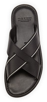 Thumbnail for your product : Bally Darlie Leather Crossed Sandal, Black