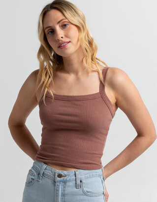 Quince Women's Cropped Square Neck Tank