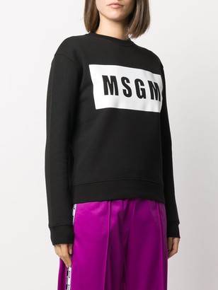 MSGM Box logo-print sweatshirt