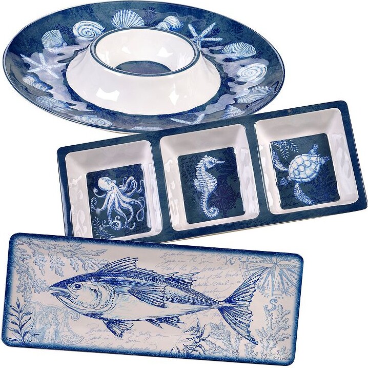 Oceanic 3-pc. Melamine Hostess Set