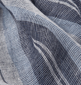 Loewe Striped Linen and Silk-Blend Scarf