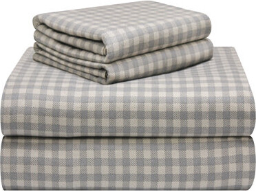 Pointehaven Plaid 100% Cotton Flannel Sheet Set