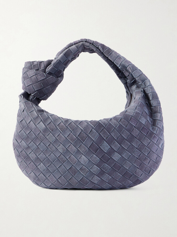 Bottega Veneta Jodie Small Intrecciato Suede Tote - Blue