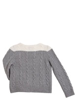 Thumbnail for your product : Simonetta Embellished Cable Knit Wool Sweater
