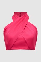 Thumbnail for your product : Reiss Cropped Halter Occasion Top