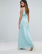 Thumbnail for your product : Jarlo Wrap Front Maxi Dress With Ruffle Detail