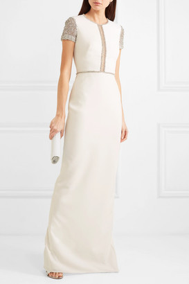 Jenny Packham Cosmo Embellished Tulle And Cady Gown - Ivory