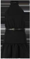 Thumbnail for your product : boohoo High Neck Belted Ruffle Mini Dress