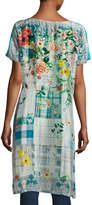 Thumbnail for your product : Johnny Was Plaid Silk-Georgette Long Tunic, Plus Size